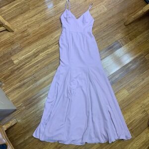 Vera Wang White David's Bridal Gown Size 2 VN Crepe‎ Quartz Bridesmaid Dress NWT
